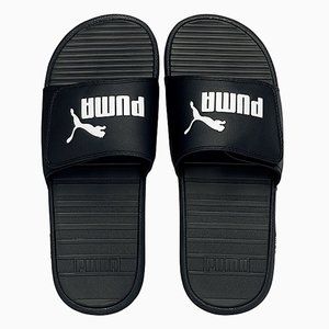 New Puma Mens' Hook & Loop Slides Sandals Black sz 8
